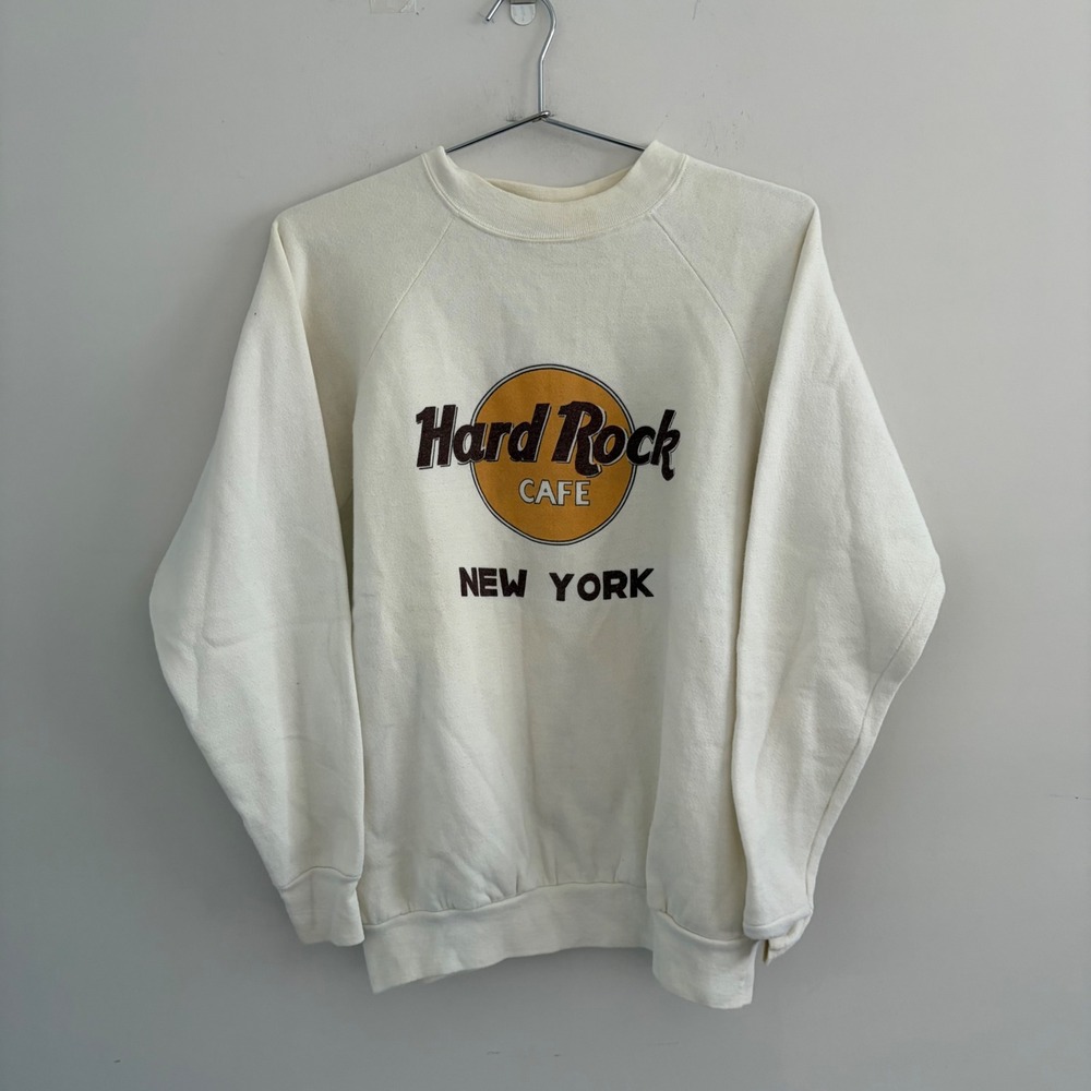 Vintage Hard Rock Cafe New York Girardin Sweatshirt White XL Made in USA